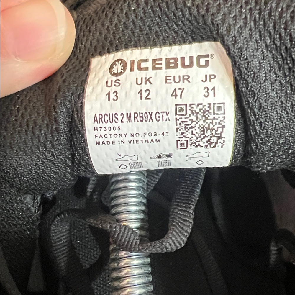 Icebug Arcus GORE-TEX True Black Running Shoes, Men’s Sz 13, Waterproof - Picture 9 of 11
